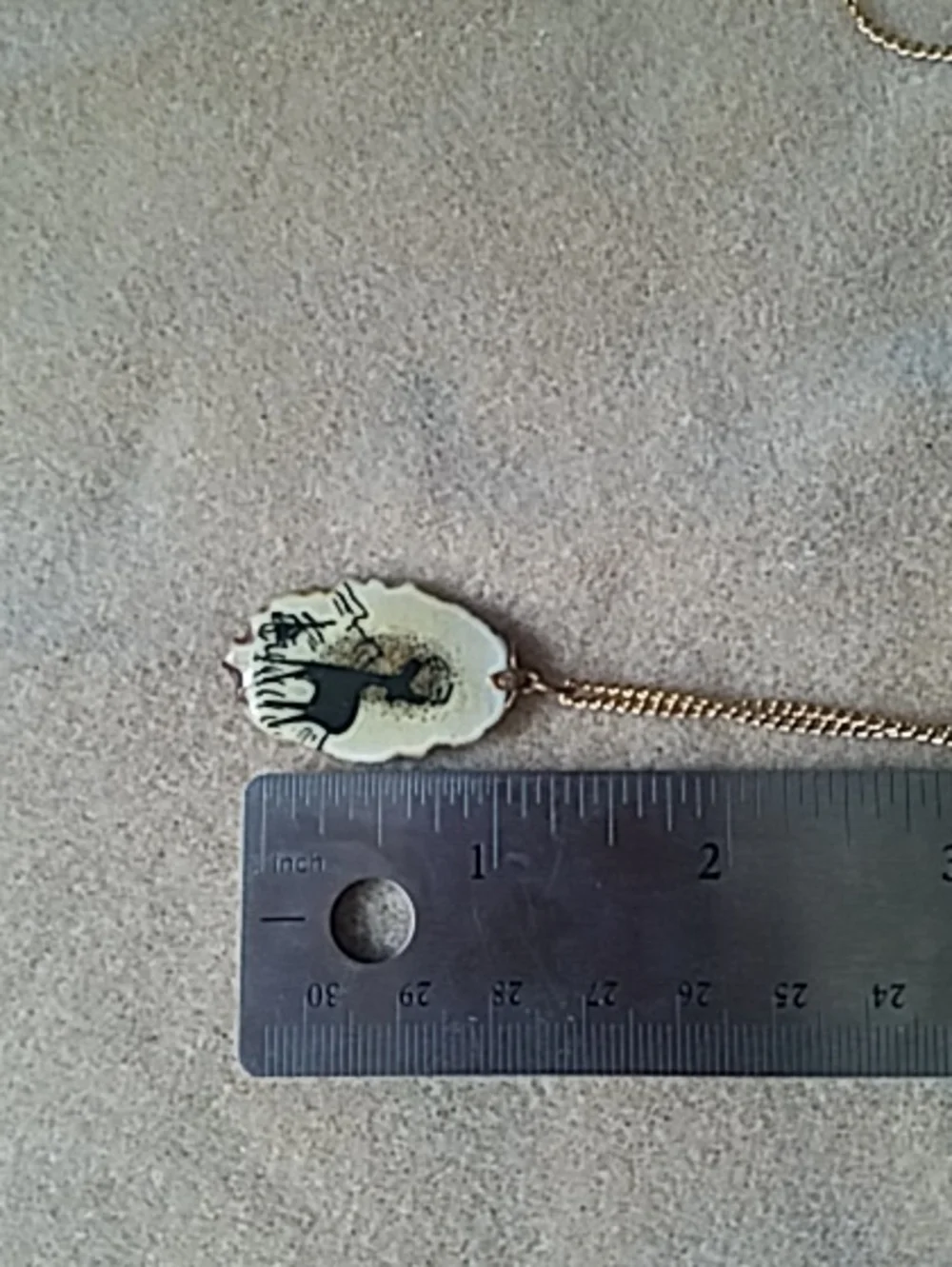 Deer Antler Pendant With Gold